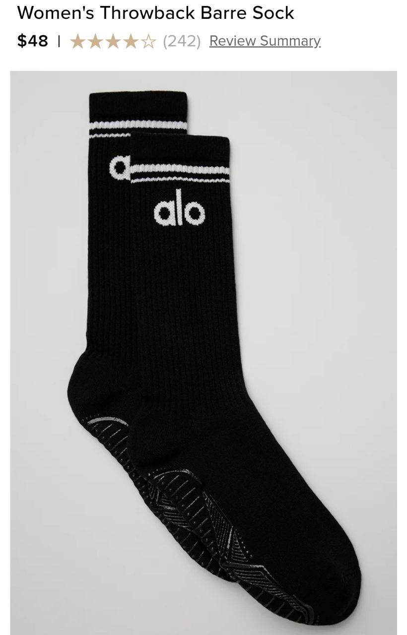 Women's Throwback Barre Sock