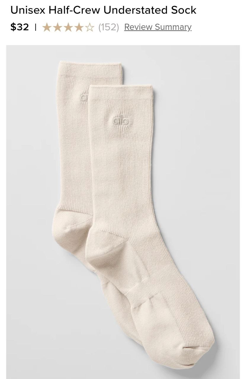 Unisex Half-Crew Understated Sock