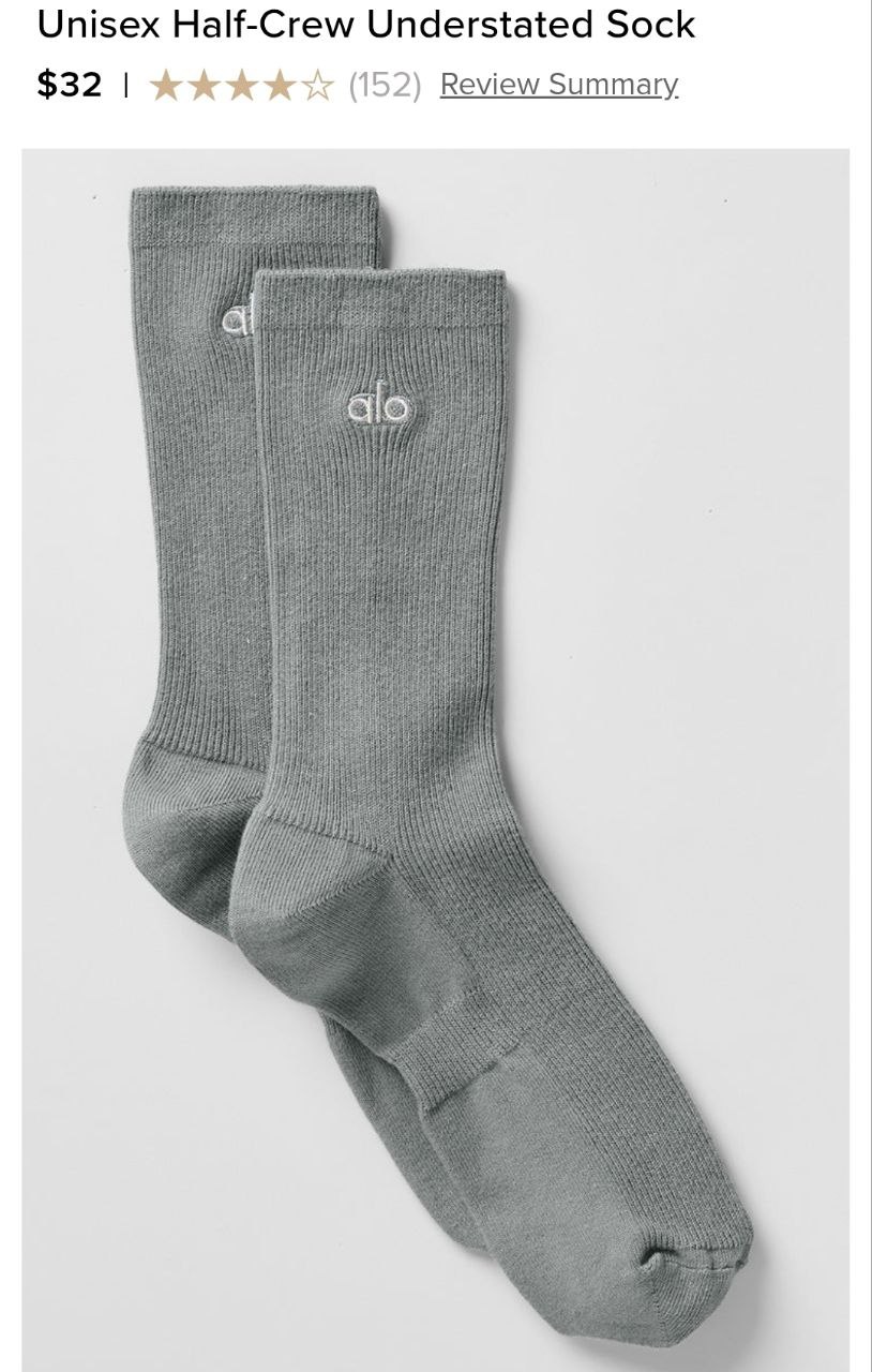 Unisex Half-Crew Understated Sock