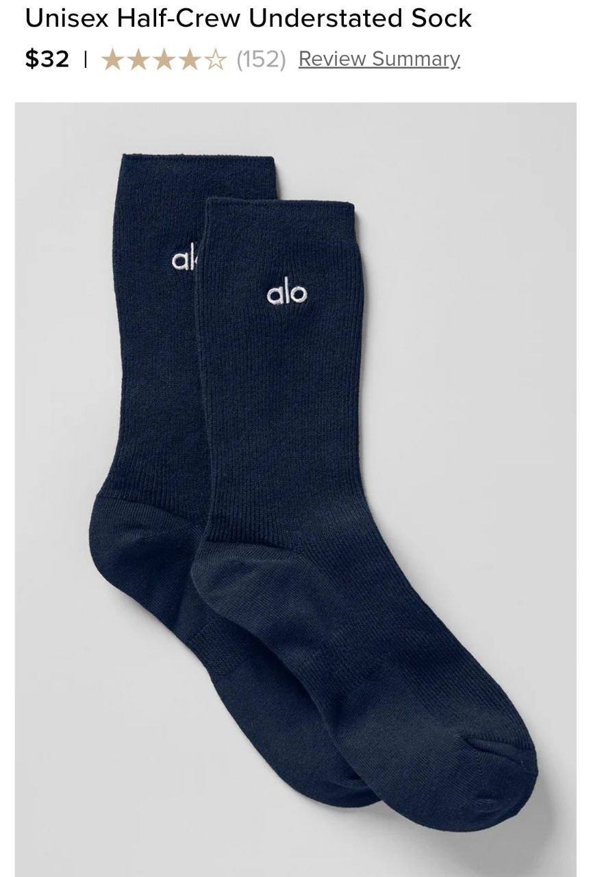 Unisex Half-Crew Understated Sock