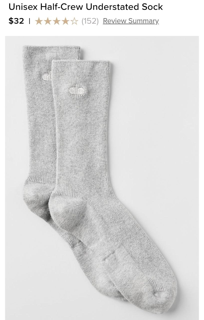 Unisex Half-Crew Understated Sock