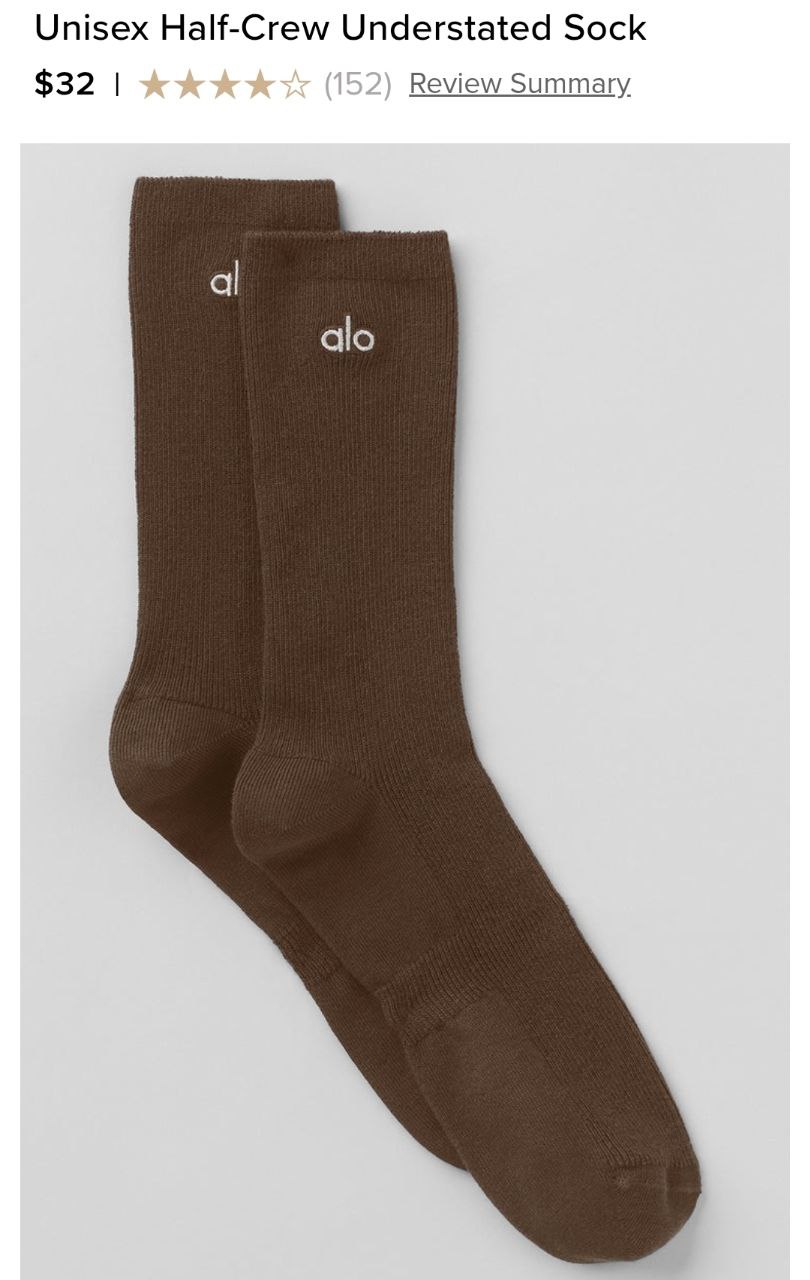 Unisex Half-Crew Understated Sock