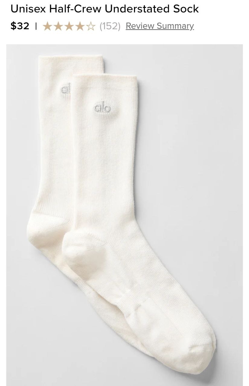 Unisex Half-Crew Understated Sock