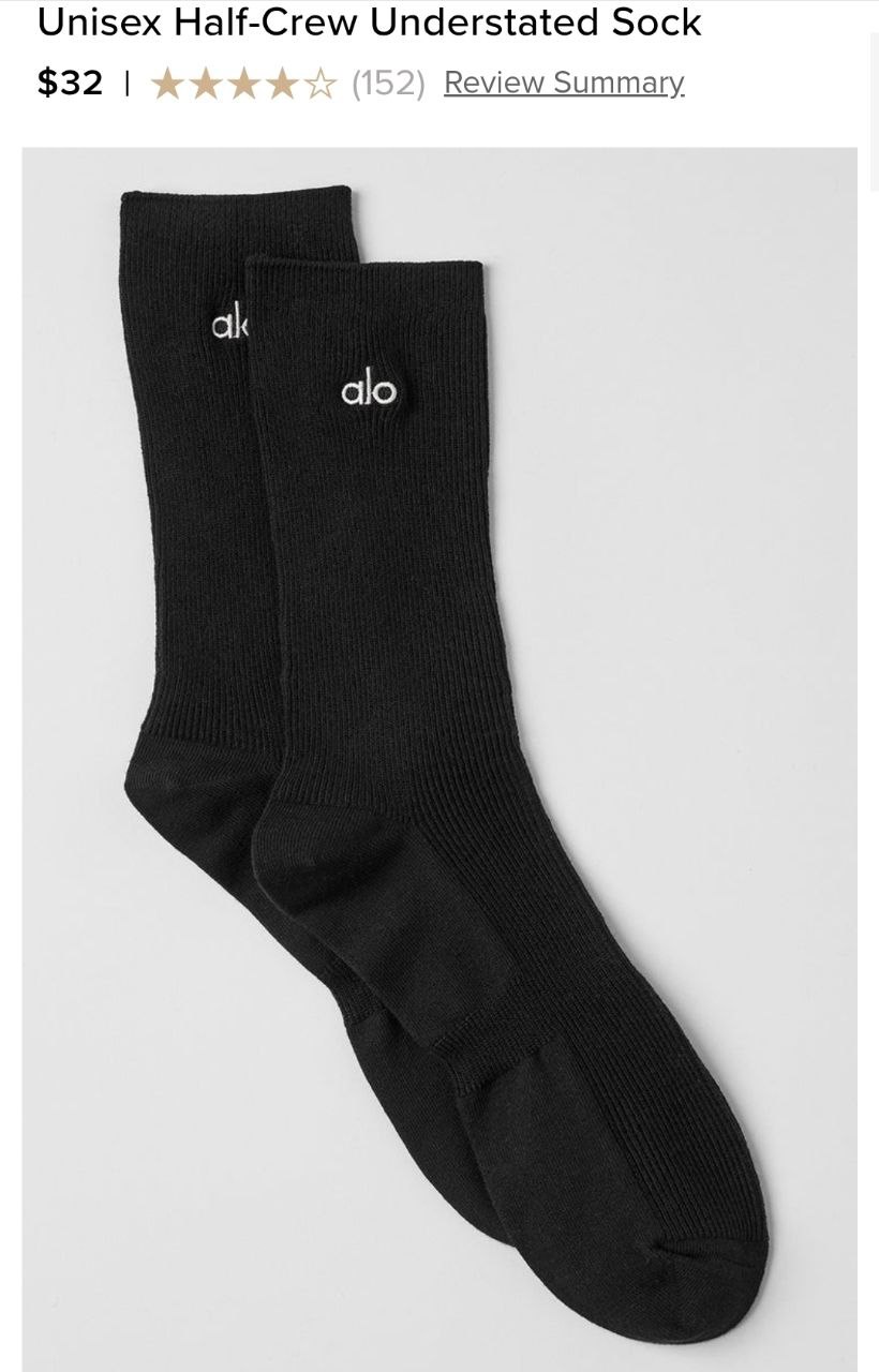Unisex Half-Crew Understated Sock