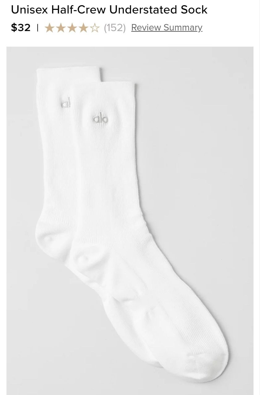 Unisex Half-Crew Understated Sock