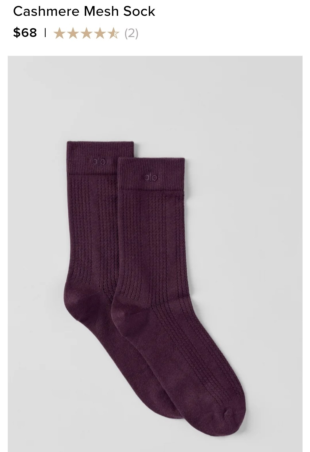Cashmere Mesh Sock