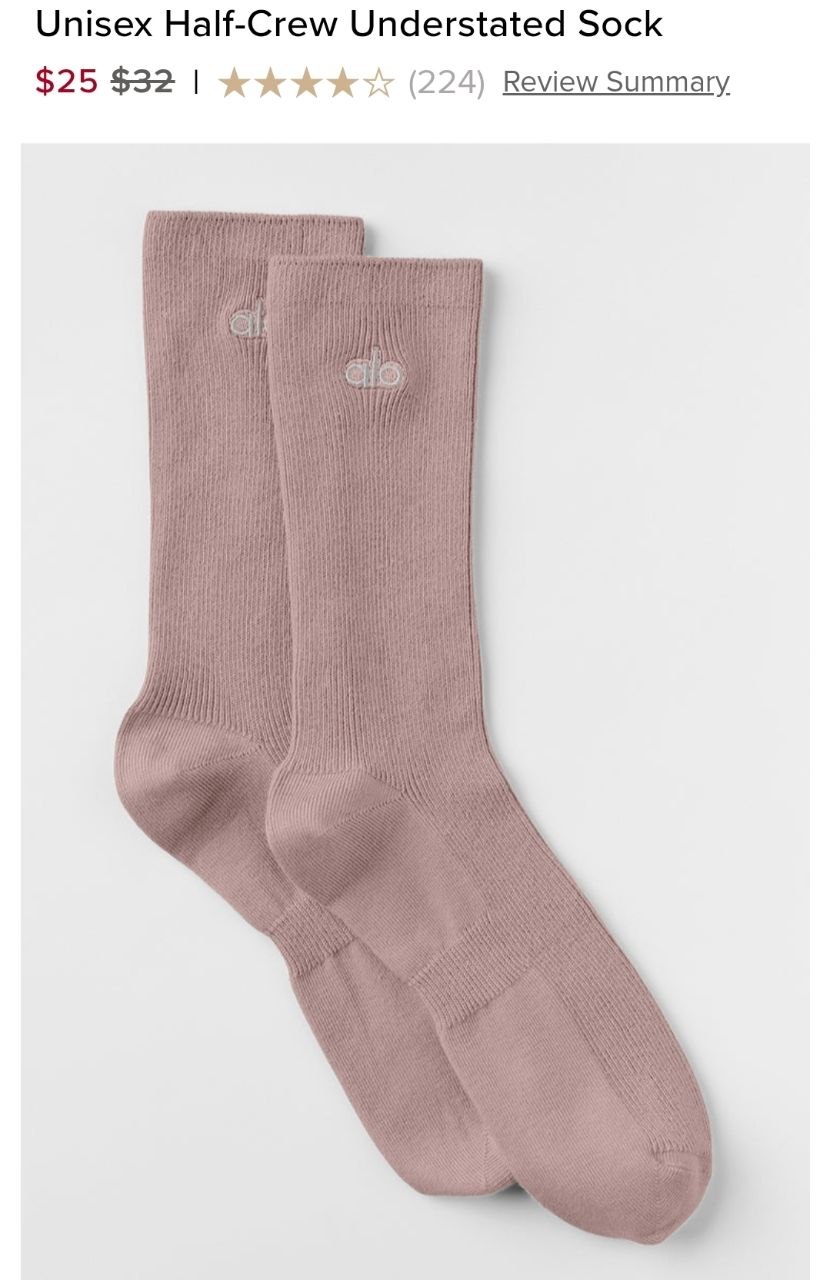 Unisex Half-Crew Understated Sock
