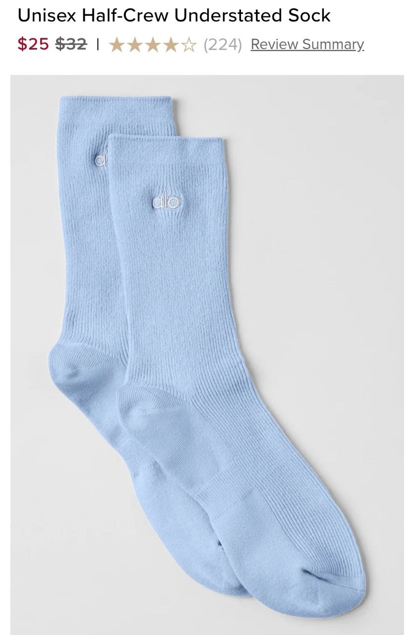 Unisex Half-Crew Understated Sock