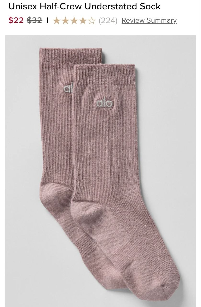 Unisex Half-Crew Understated Sock