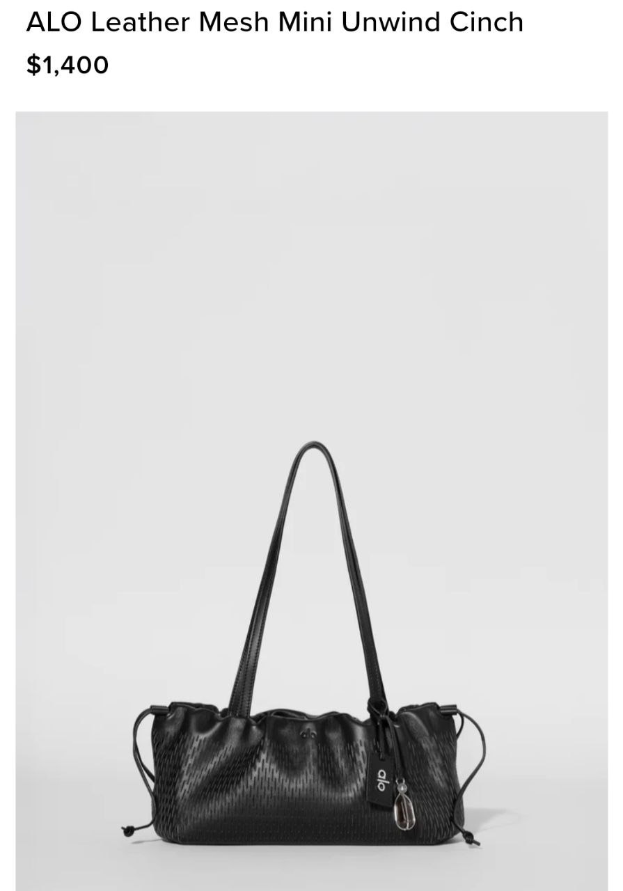 ALO Leather Mesh Mini Unwind Cinch