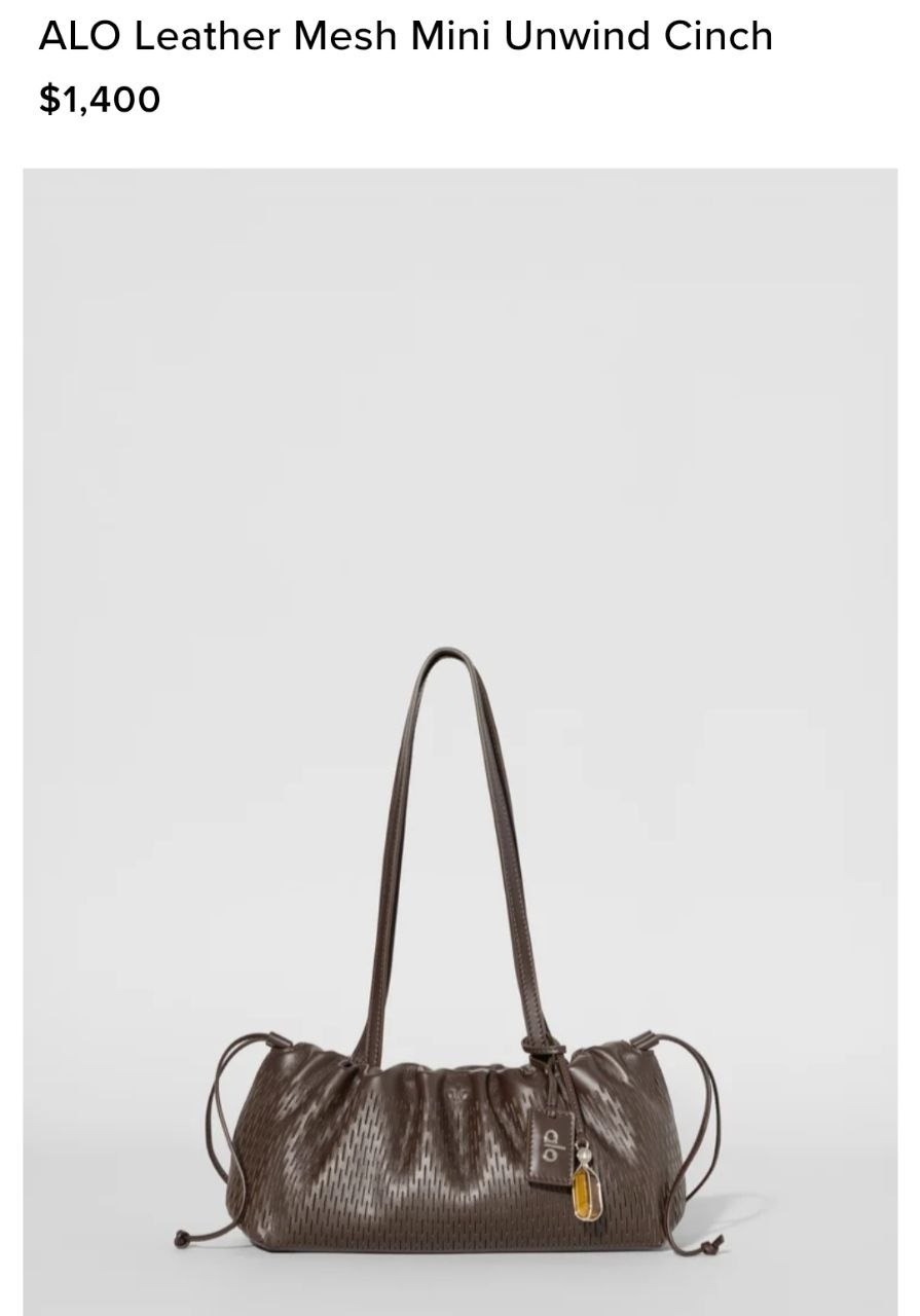 ALO Leather Mesh Mini Unwind Cinch