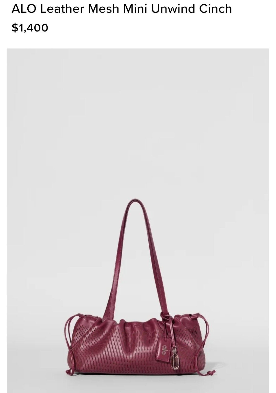 ALO Leather Mesh Mini Unwind Cinch