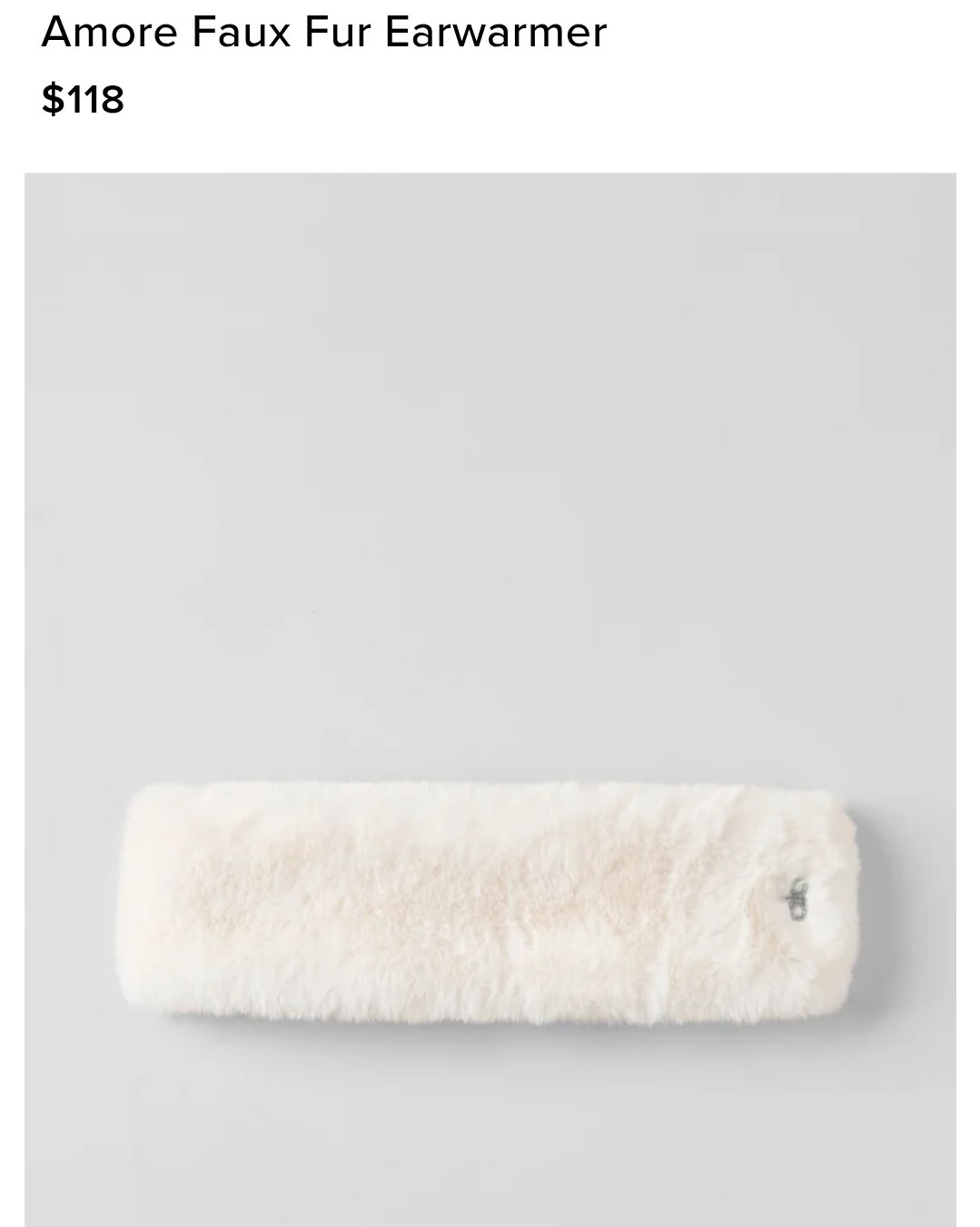Amore Faux Fur Earwarmer