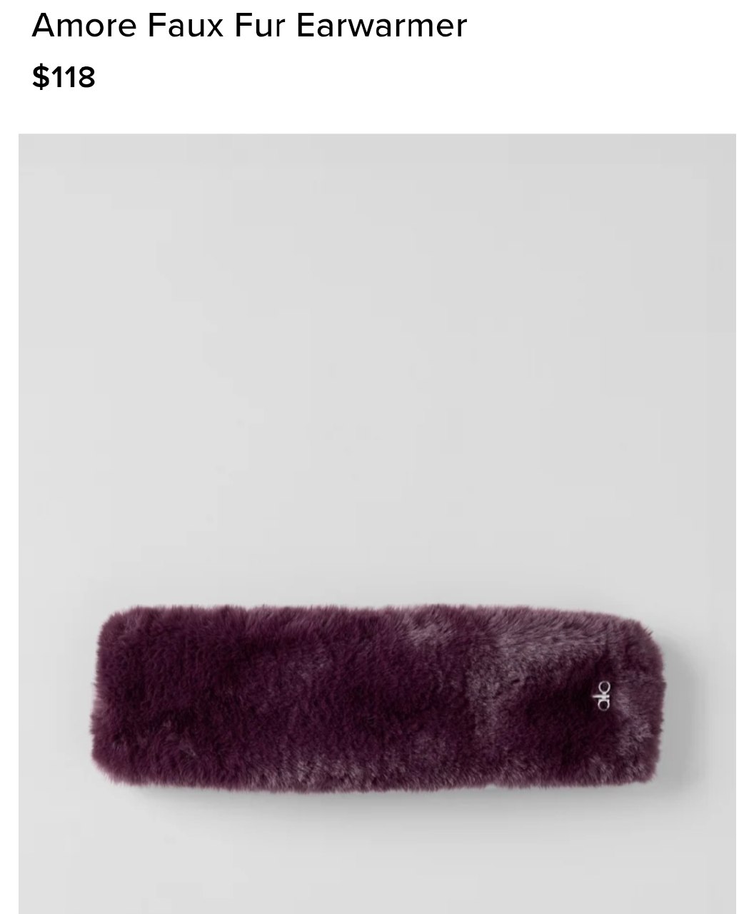 Amore Faux Fur Earwarmer