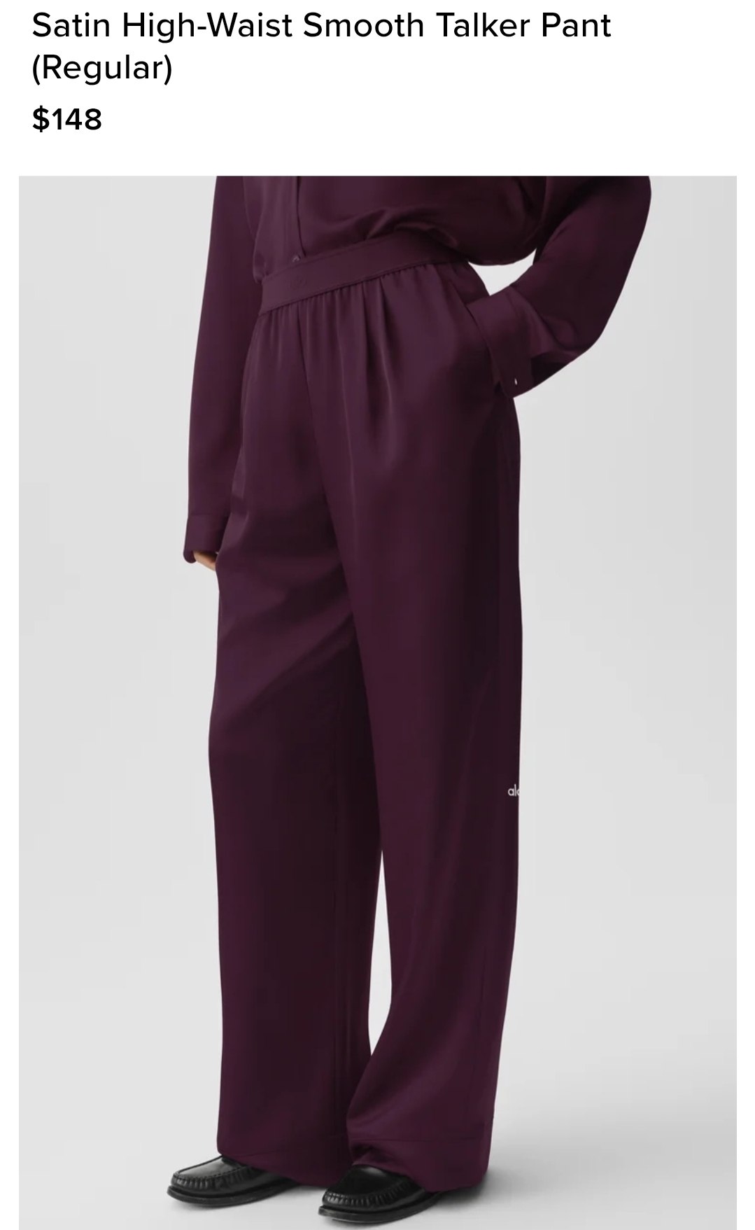 Satin High-Waist Smooth Talker Pant (Regular)