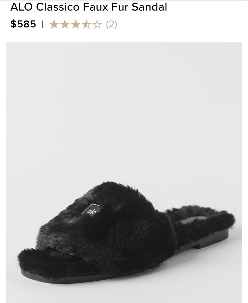 ALO Classico Faux Fur Sandal