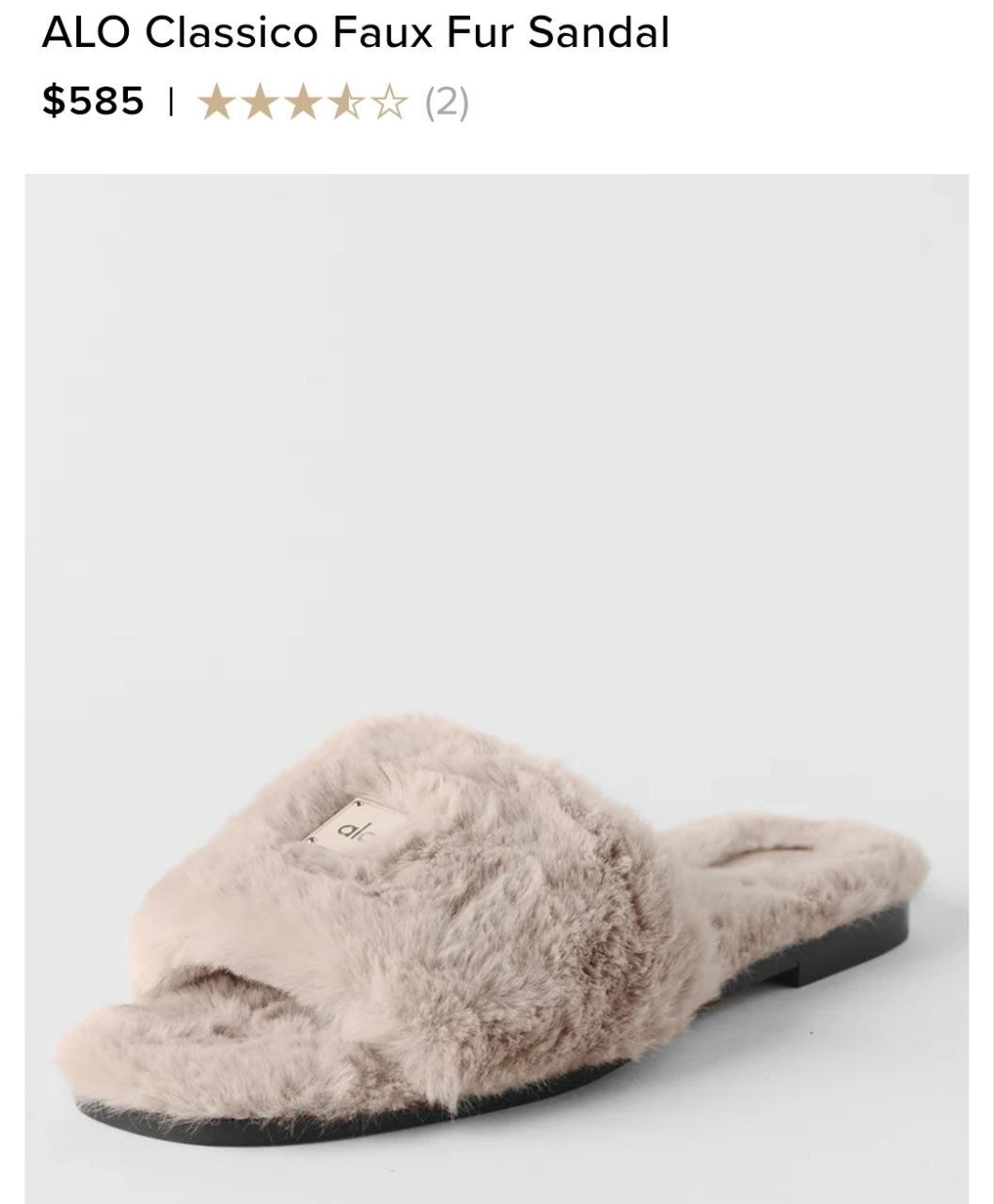 ALO Classico Faux Fur Sandal
