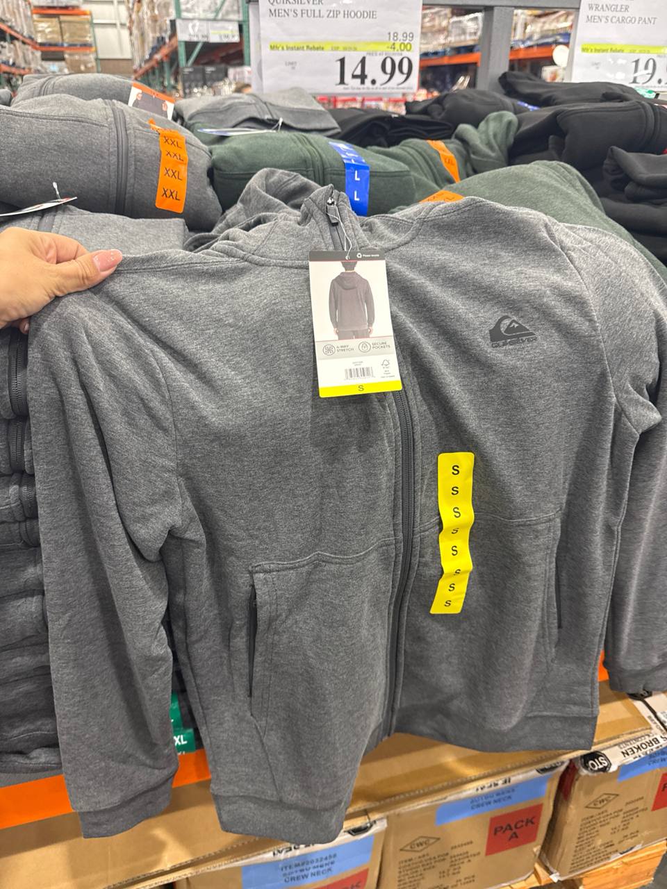 PROMO 25/10 moletom  com  fleece   QUIKSILVER  full zíper e capuz
