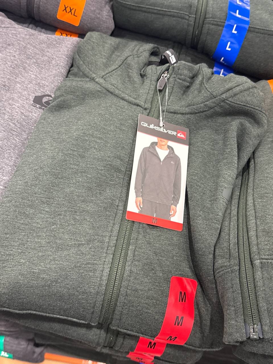 PROMO 25/10 moletom  com  fleece   QUIKSILVER  full zíper e capuz