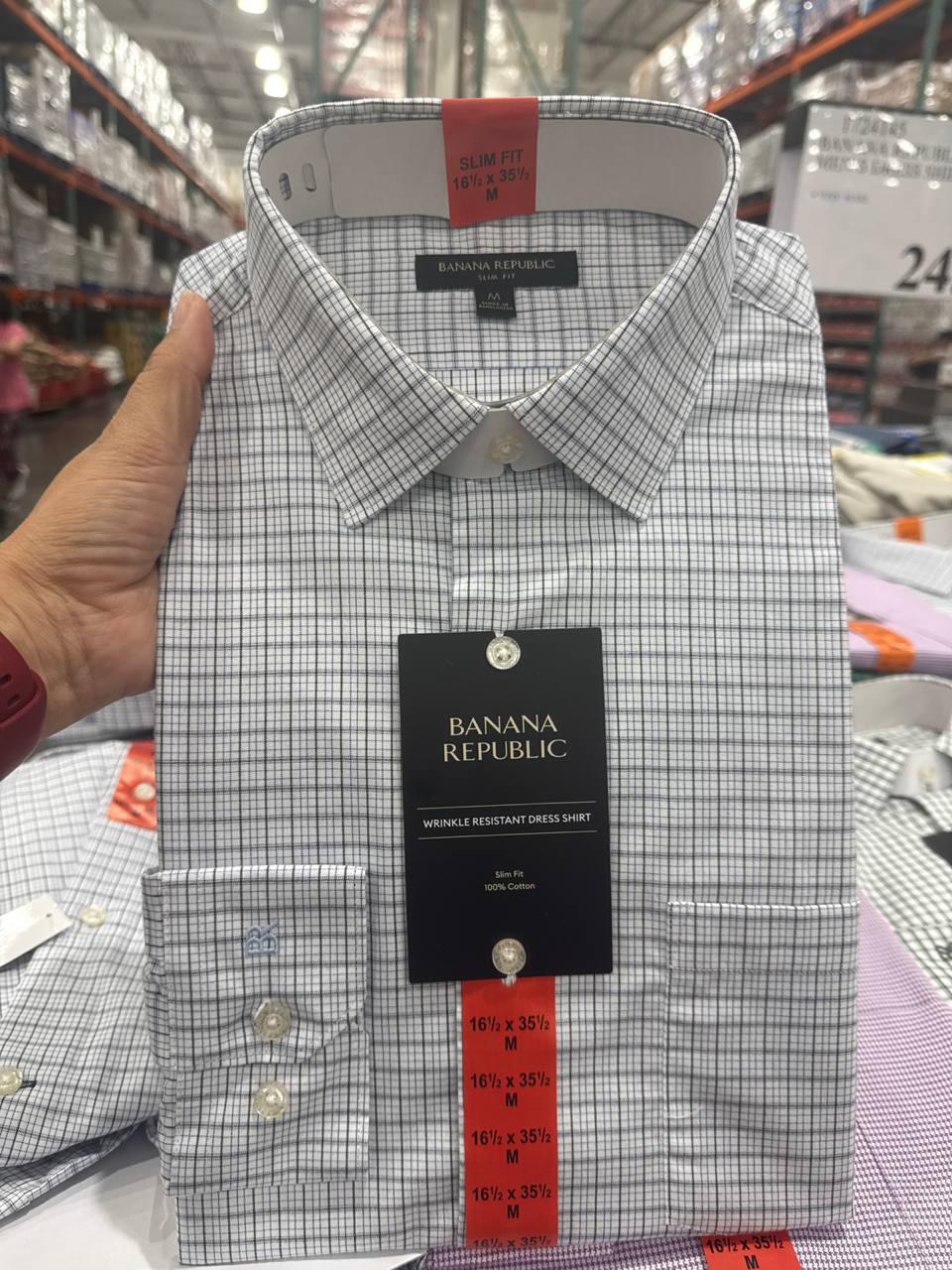 camisa manga longa Slim Fit    BANANA REPUBLIC