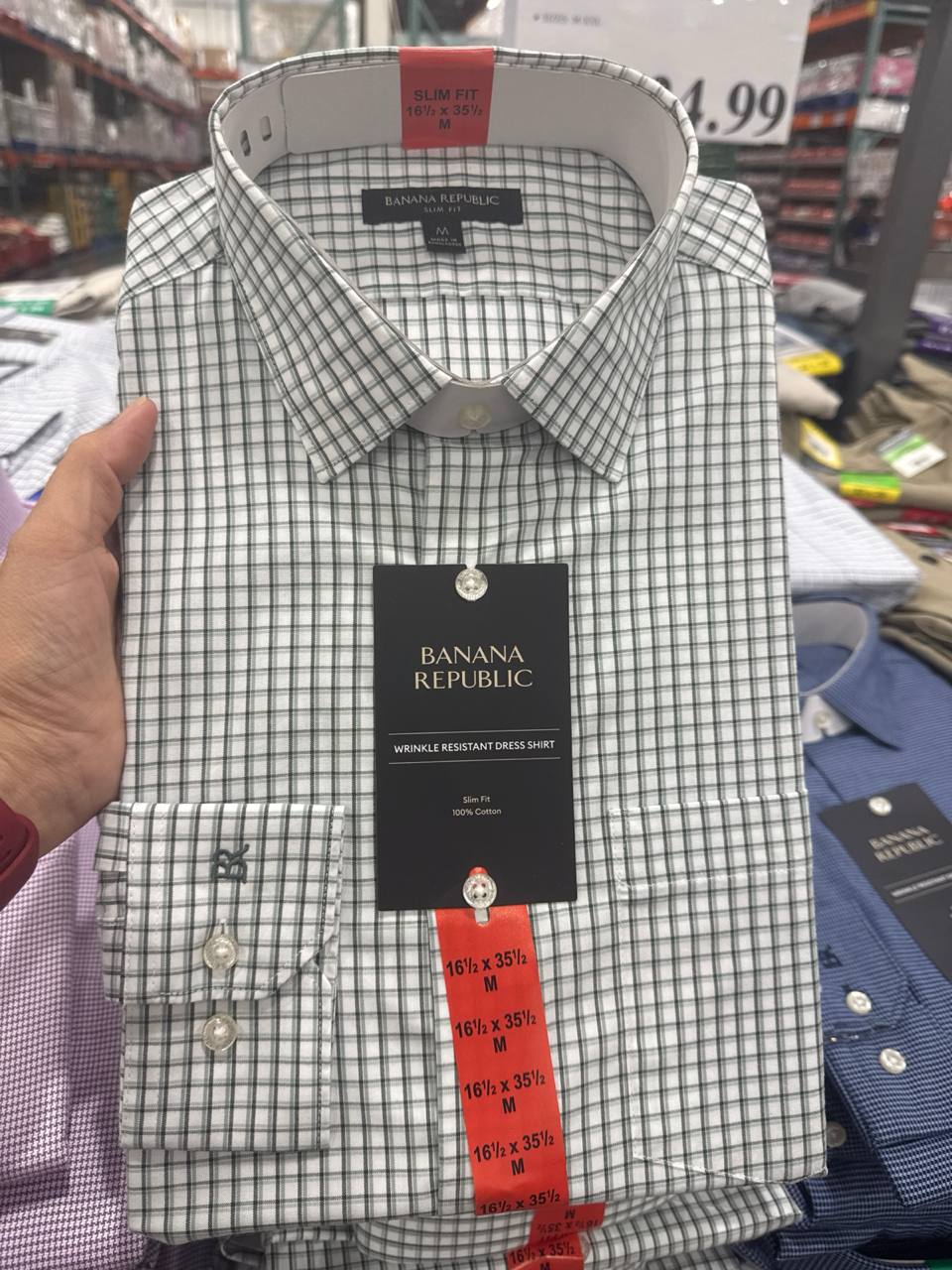 camisa manga longa Slim Fit    BANANA REPUBLIC