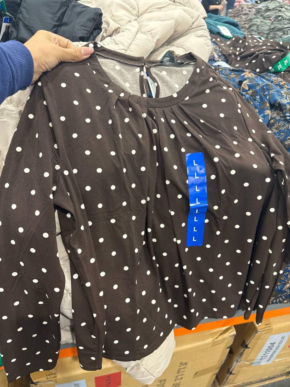 manga longa estampada
