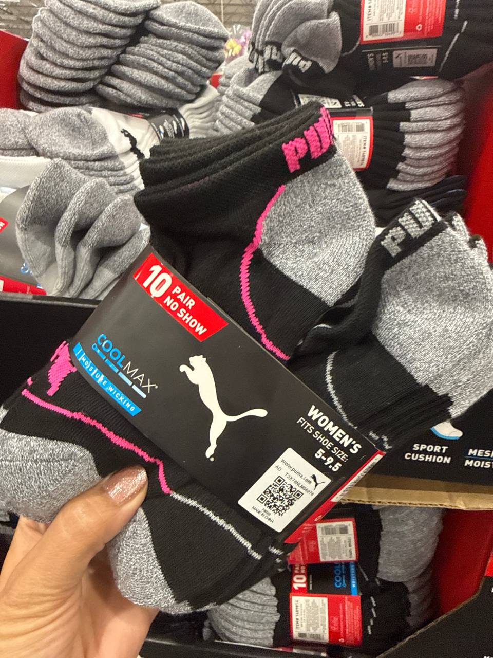 Pack com 10  pares de meia Puma