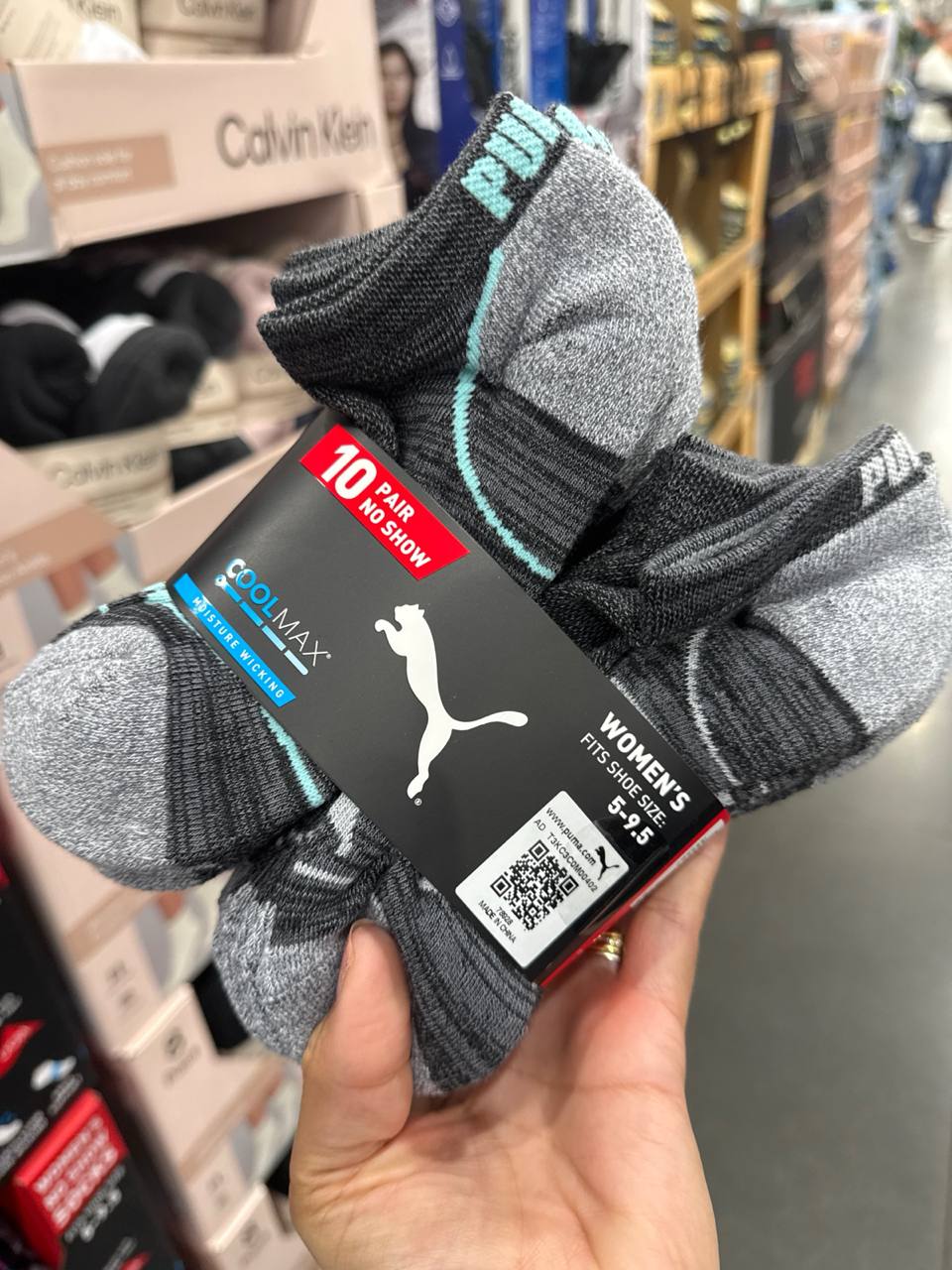 Pack com 10  pares de meia Puma