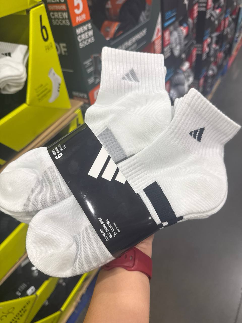 Kit meias Adidas   6 pks