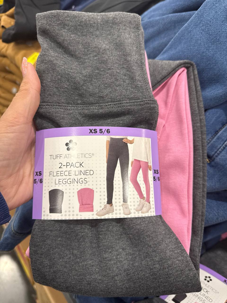 calça leggings com fleece 2 pack