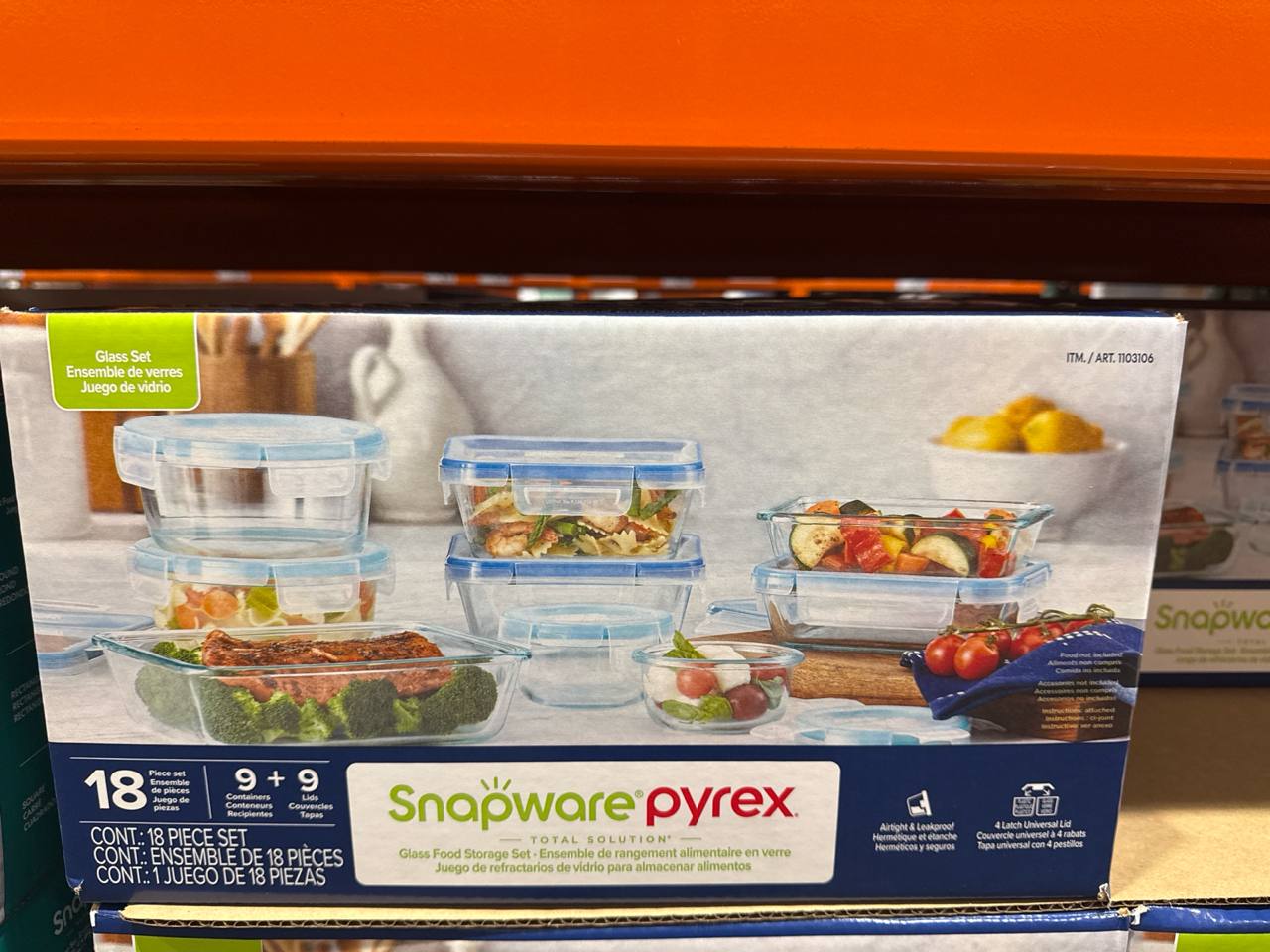Pyrex Snapware 18 pcs  vidro
