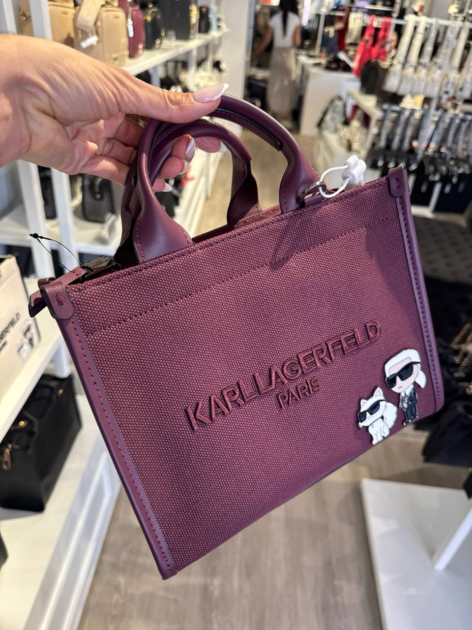 bolsa média com alça de pano