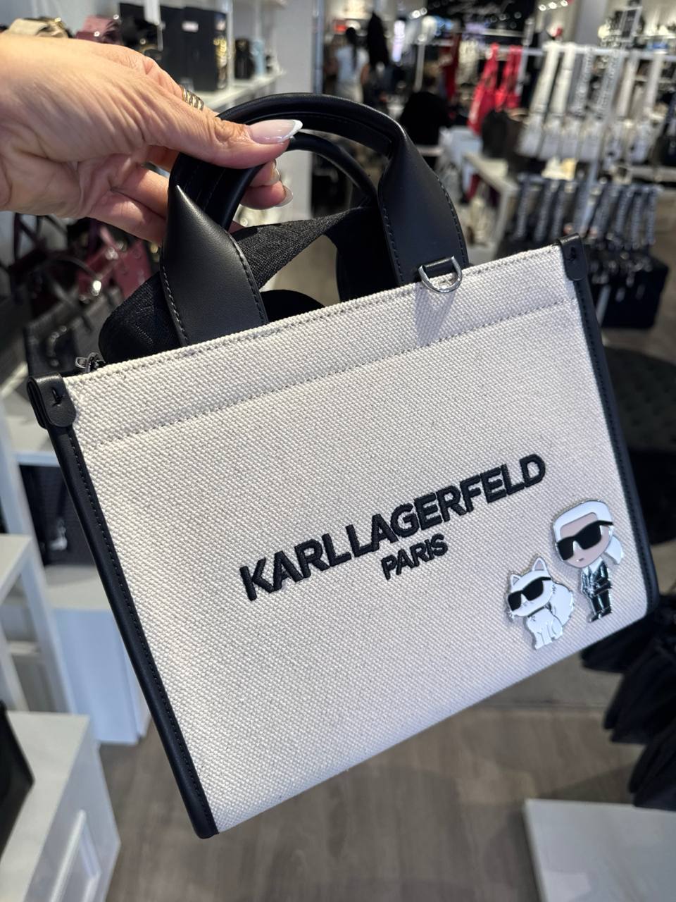 bolsa média com alça de pano