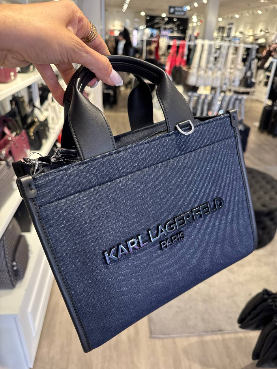 bolsa média com alça de pano