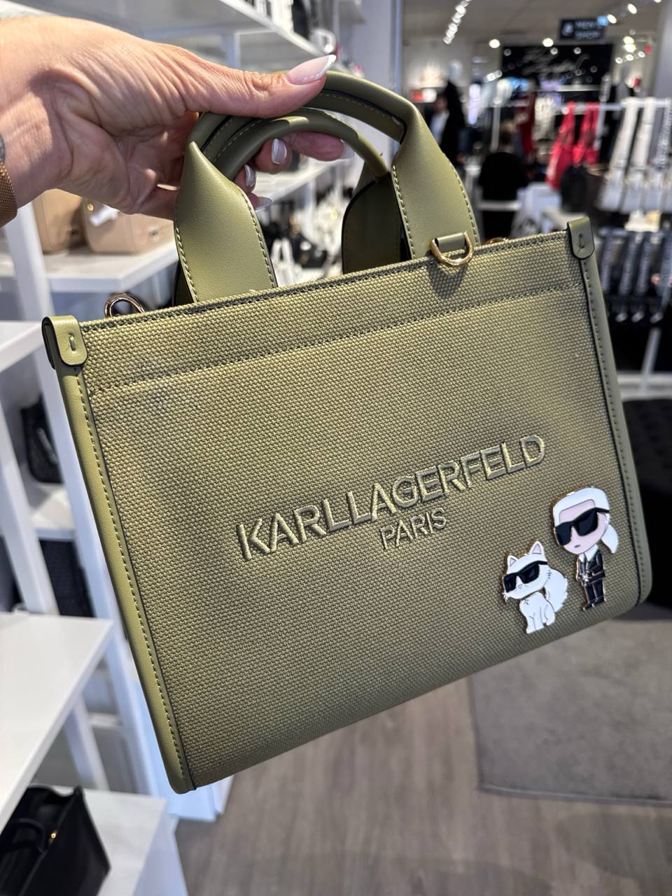 bolsa média com alça de pano