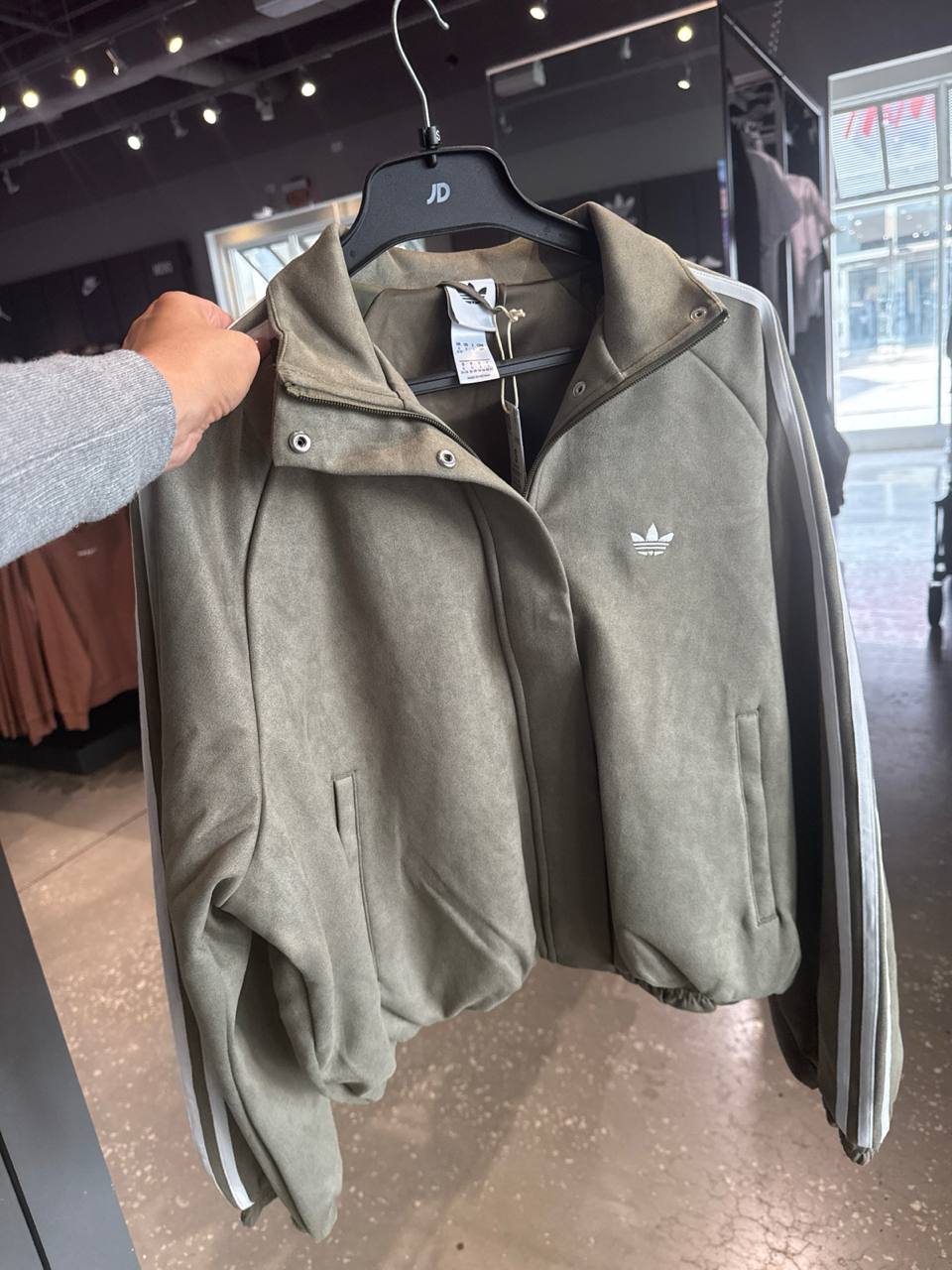 jaqueta suede Adidas vestuário