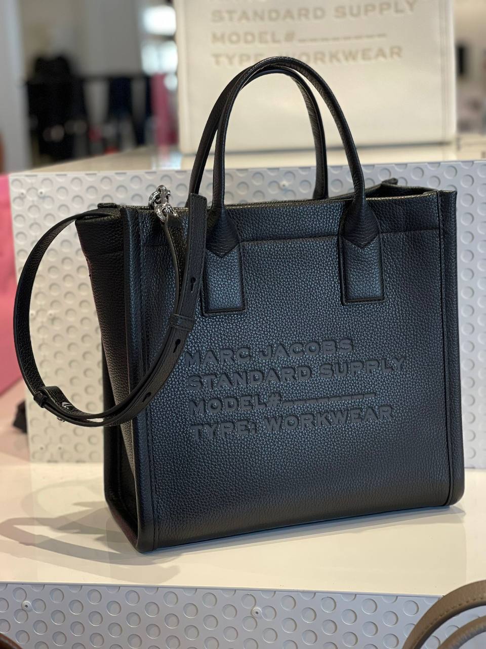 Standard supply Leather Tote Bolsa Média