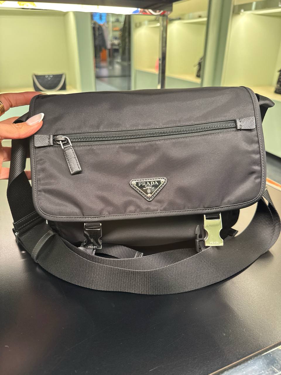 material da bolsa nylon CROSSBODY