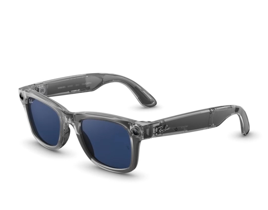 Wayfarer (Gen 2) - Frame color (Shiny Transparent Grey), Lens color (Clear to Sapphire Transitions)