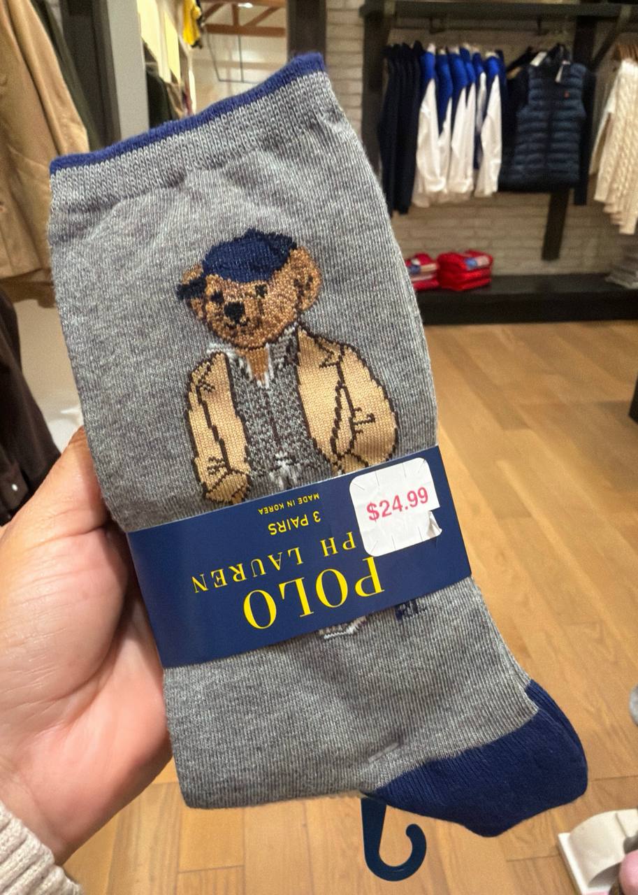 kit 3 meias   (somente 1 Bear )