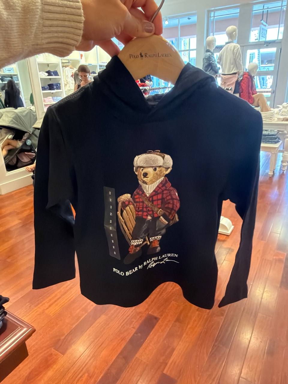 Camiseta Manga longa   com capuz Bear