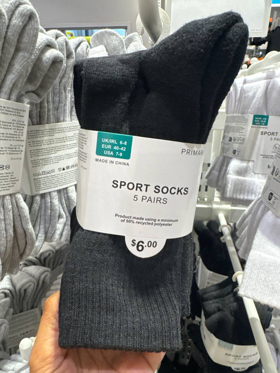 Pack 5 pares meias