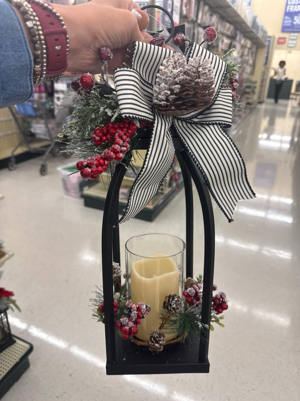 decoração    com vela a pilha