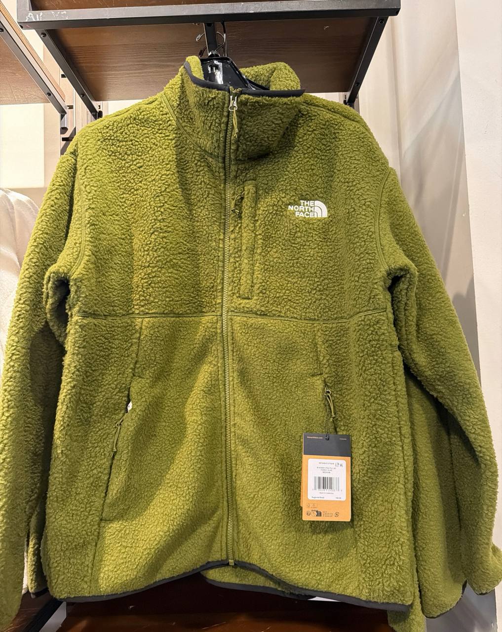 jaqueta de fleece de pelo alto