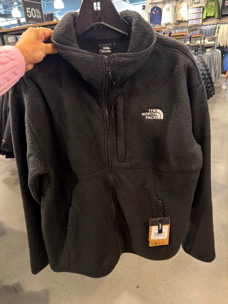 jaqueta de fleece de pelo alto