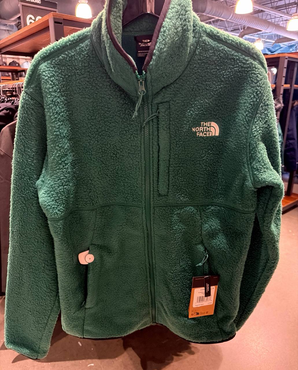 jaqueta de fleece de pelo alto