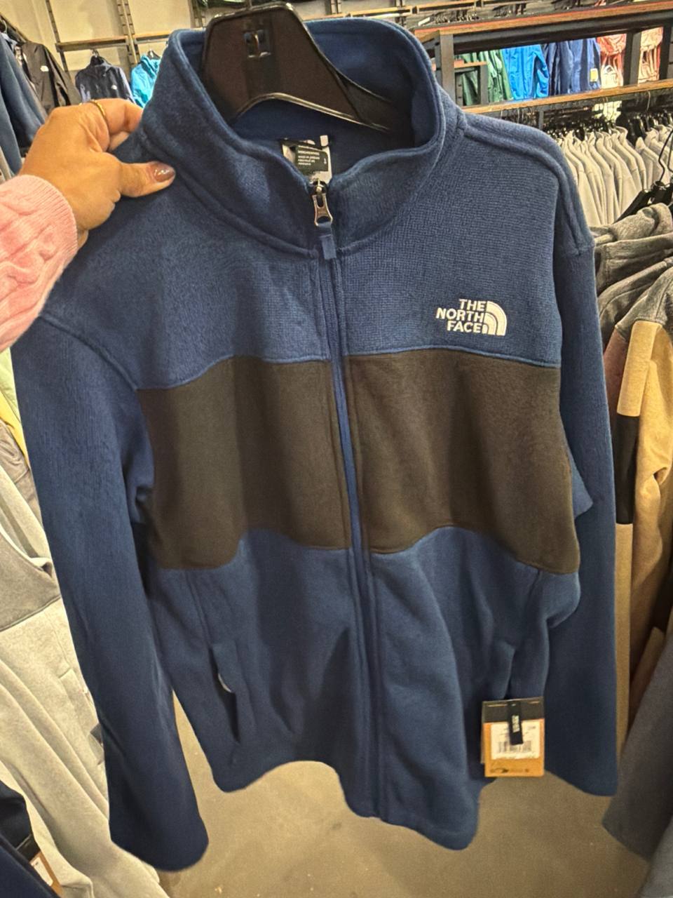 casaco com fleece com Ziper