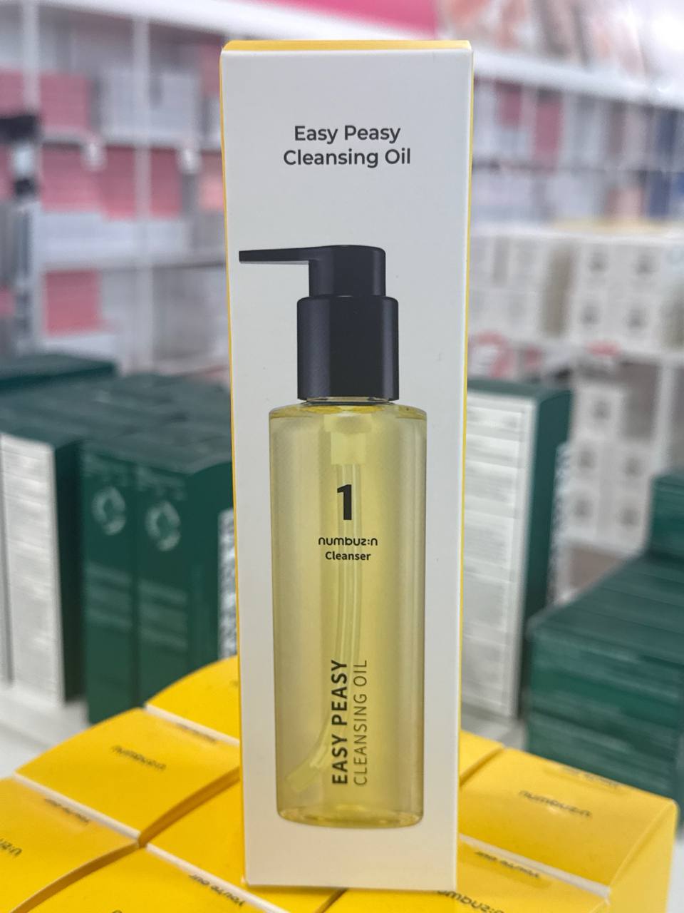 numbuzin No.1 Easy Peasy Cleansing Oil, Lightweight Makeup Remover & Facial Cleanser, Waterproof Makeup & Blackhead Care, Corn & Macadamia Seed Oil, Fragrance-Free, 6.76 fl oz