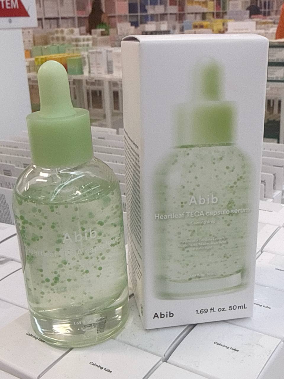 Abib  Heartleaf Teca capsule serum Este produto é o sérum facial formulado para acalmar a pele irritada e com tendência a acne