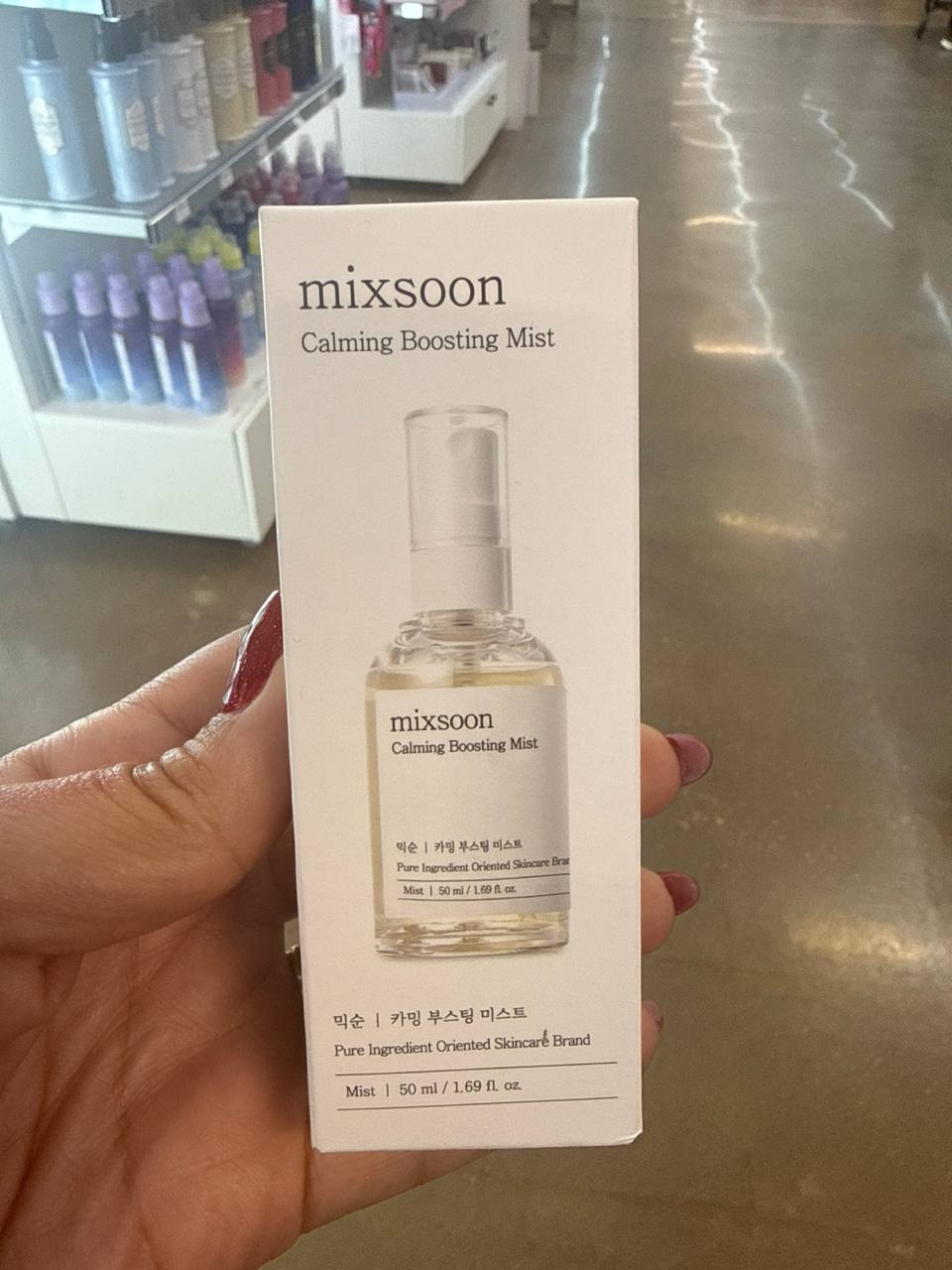 Mixsoon Calming Boosting Mist 50 ml, uma bruma facial calmante e hidratante